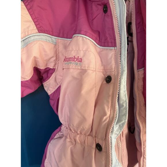 VTG Columbia Vertex Girl 2T Thermal Suit Coat Snow Bibs Overall Jacket Toddler - Picture 10 of 14